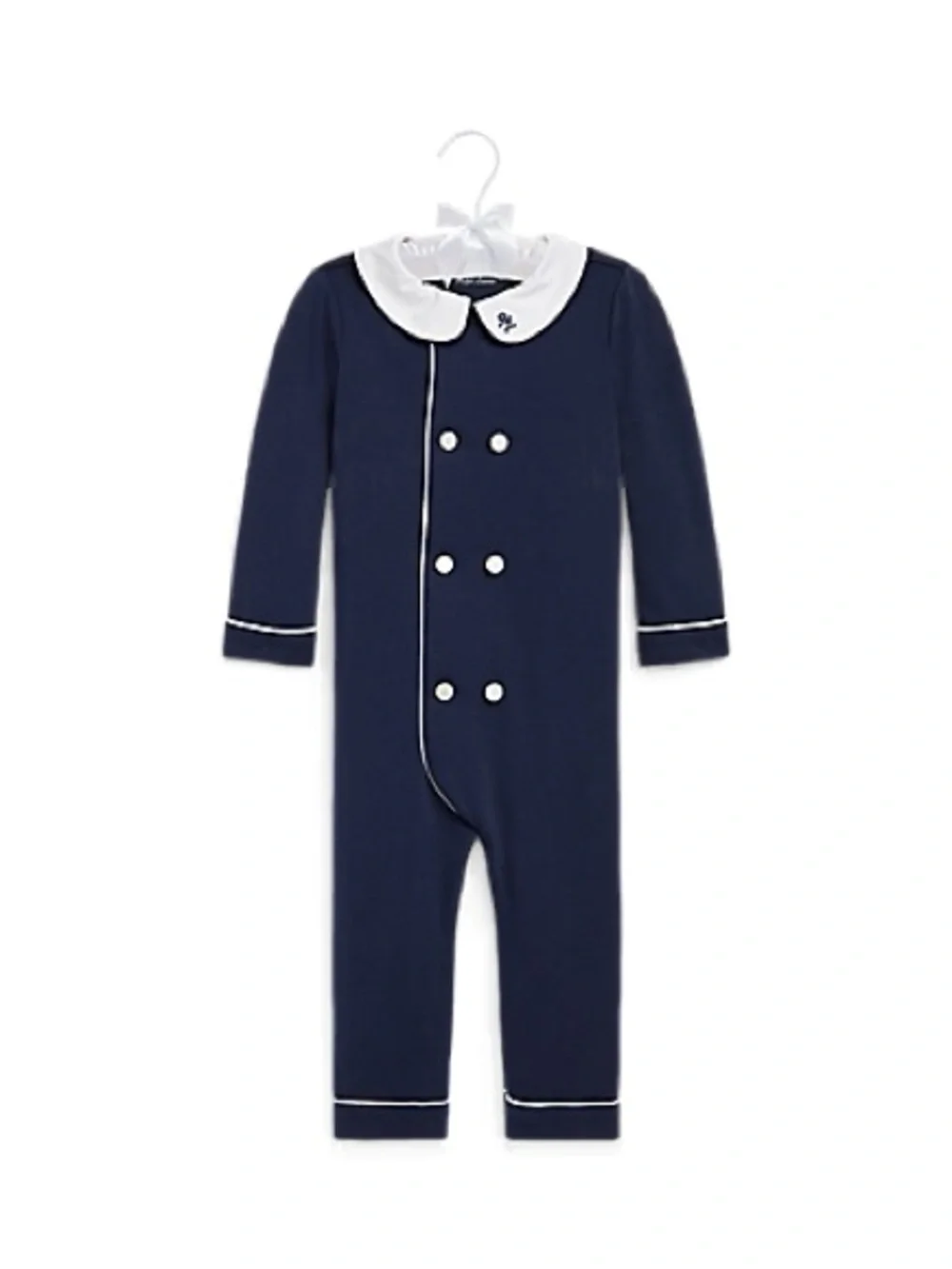 Baby Ralph Lauren Boy's Double Breasted Embroidered Coverall 18M